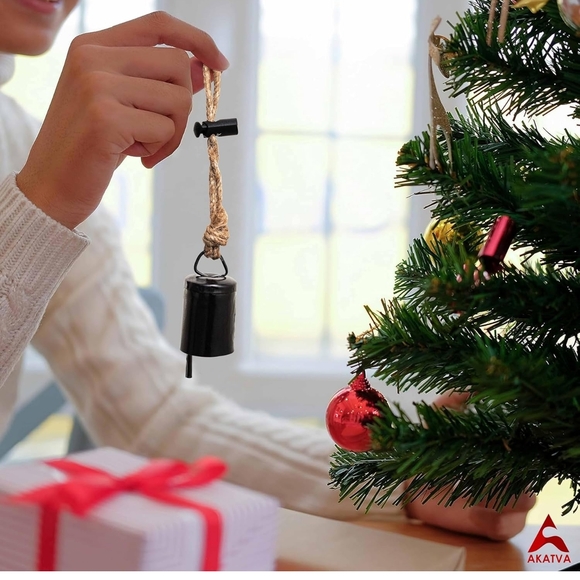 10 Pcs Handmade Black Metal Bells - Picture 2 of 7